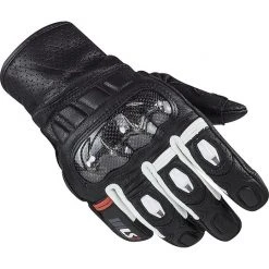 Motorrad Lederhandschuhe CE Sport Ls2 SPARK Weiß Schwarz