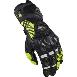 Motorrad-Rennhandschuhe Ls2 Feng CE Schwarz Gelb Fluo