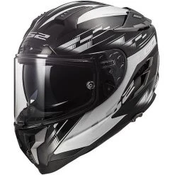 Motorradhelm HPFC LS2 FF327 CHALLENGER GP Schwarz Weiß