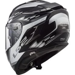 Motorradhelm HPFC LS2 FF327 CHALLENGER GP Schwarz Weiß -Ls2 Elegant Boutique motorradhelm hpfc ls2 ff327 challenger gp schwarz weiss 66654