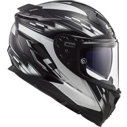 Motorradhelm HPFC LS2 FF327 CHALLENGER GP Schwarz Weiß -Ls2 Elegant Boutique motorradhelm hpfc ls2 ff327 challenger gp schwarz weiss 66656