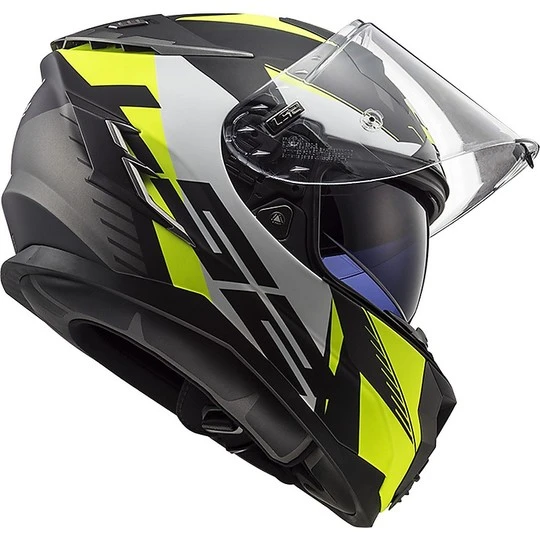 Motorradhelm HPFC LS2 FF327 CHALLENGER Squadron Schwarz Gelb Fluo Matt 4 Motorradhelm HPFC LS2 FF327 CHALLENGER Squadron Schwarz Gelb Fluo Matt – Bild 2