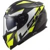 Motorradhelm HPFC LS2 FF327 CHALLENGER Squadron Schwarz Gelb Fluo Matt