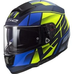 Motorradhelm HPFC LS2 FF397 VECTOR Kripton Blau Gelb Matt