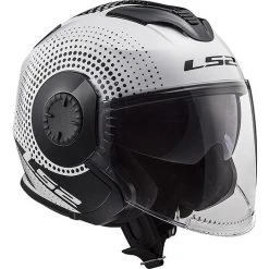 Motorradhelm Jet Doppel Visier Ls2 OF570 VERSO Spin Weiß Schwarz -Ls2 Elegant Boutique motorradhelm jet doppel visier ls2 of570 verso spin weiss schwarz 66984