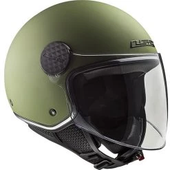 Motorradhelm Jet Ls2 OF558 SPHERE LUX Solides Mattgrün + Rauchiges Visier -Ls2 Elegant Boutique motorradhelm jet ls2 of558 sphere lux solides mattgruen rauchiges visier 55482