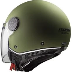 Motorradhelm Jet Ls2 OF558 SPHERE LUX Solides Mattgrün + Rauchiges Visier -Ls2 Elegant Boutique motorradhelm jet ls2 of558 sphere lux solides mattgruen rauchiges visier 55485