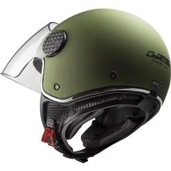 Motorradhelm Jet Ls2 OF558 SPHERE LUX Solides Mattgrün + Rauchiges Visier -Ls2 Elegant Boutique motorradhelm jet ls2 of558 sphere lux solides mattgruen rauchiges visier 55488