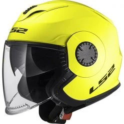 Motorradhelm Jet LS2 OF570 In Richtung Doppelvisier Mono Gelb