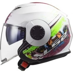 Motorradhelm Jet Ls2 OF570 VERSO Frühling Weiß Rosa -Ls2 Elegant Boutique motorradhelm jet ls2 of570 verso fruehling weiss rosa 135563