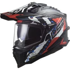 Off Road Touring Motorradhelm In Carbon Ls2 MX701 Explorer C Extend Matt Rot