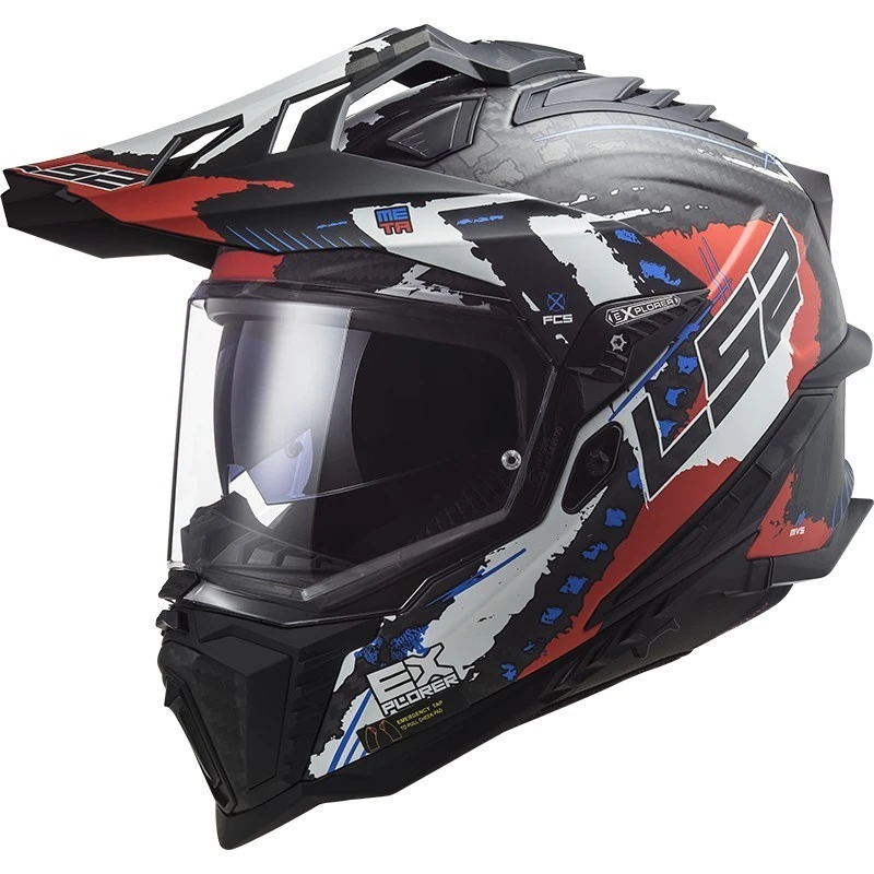 Off Road Touring Motorradhelm In Carbon Ls2 MX701 Explorer C Extend Matt Rot 3 Off Road Touring Motorradhelm In Carbon Ls2 MX701 Explorer C Extend Matt Rot