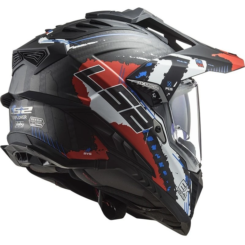 Off Road Touring Motorradhelm In Carbon Ls2 MX701 Explorer C Extend Matt Rot 4 Off Road Touring Motorradhelm In Carbon Ls2 MX701 Explorer C Extend Matt Rot – Bild 2