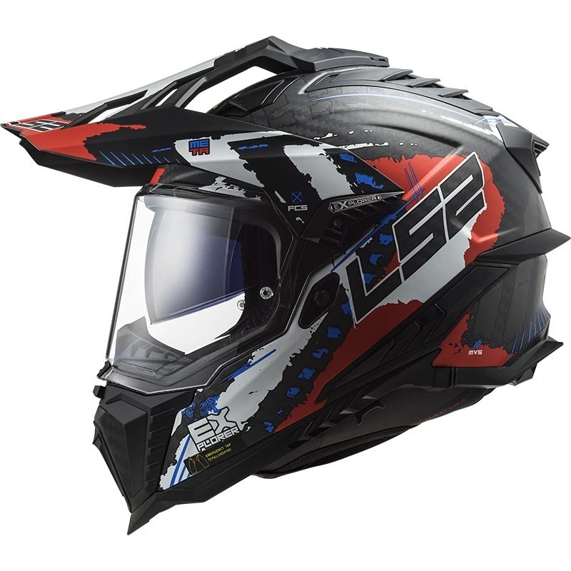 Off Road Touring Motorradhelm In Carbon Ls2 MX701 Explorer C Extend Matt Rot 5 Off Road Touring Motorradhelm In Carbon Ls2 MX701 Explorer C Extend Matt Rot – Bild 3