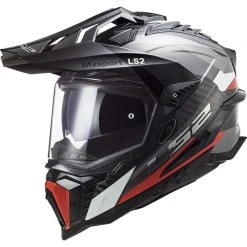 Offroad Motorrad Tourismus Helm In Carbon Ls2 MX701 Explorer C GRENZE Rot Titan