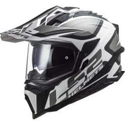 Offroad Touring Motorradhelm In HPCF Ls2 MX701 Explorer ALTER Matt Schwarz Weiß