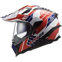 Offroad Touring Motorradhelm In HPCF Ls2 MX701 Explorer ATLANTIS Weiß Rot Blau -Ls2 Elegant Boutique offroad touring motorradhelm in hpcf ls2 mx701 explorer atlantis weiss rot blau 106954