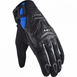 Sommer Motorradhandschuhe Aus Leder Und Stoff Ls2 All Terrain Black Blue