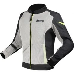 Sommer Motorradjacke Ls2 Airy CE Lady Perforiert Grau Schwarz Gelb Fluo