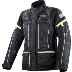 Technische Motorradjacke LS2 Nevada Lady WP Triple Layer Certified Schwarz Gelb Fluo