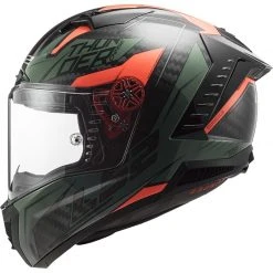 Vollcarbon Motorradhelm Ls2 FF805 THUNDER C Chase Grün Orange -Ls2 Elegant Boutique vollcarbon motorradhelm ls2 ff805 thunder c chase gruen orange 107074