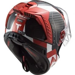 Vollcarbon Motorradhelm Ls2 FF805 THUNDER C Racing1 Rot Weiß -Ls2 Elegant Boutique vollcarbon motorradhelm ls2 ff805 thunder c racing1 rot weiss 107061