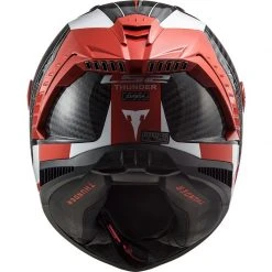 Vollcarbon Motorradhelm Ls2 FF805 THUNDER C Racing1 Rot Weiß -Ls2 Elegant Boutique vollcarbon motorradhelm ls2 ff805 thunder c racing1 rot weiss 107063