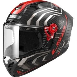 Vollcarbon Motorradhelm Ls2 FF805 THUNDER C Sputnik Red Metal