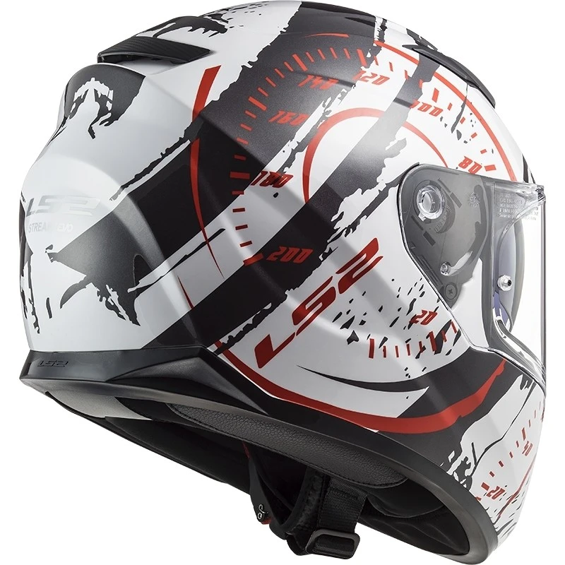 Vollgesicht Motorradhelm Doppelvisier Ls2 FF320 Stream Evo TACHO Weiß Schwarz Rot 4 Vollgesicht Motorradhelm Doppelvisier Ls2 FF320 Stream Evo TACHO Weiß Schwarz Rot – Bild 2