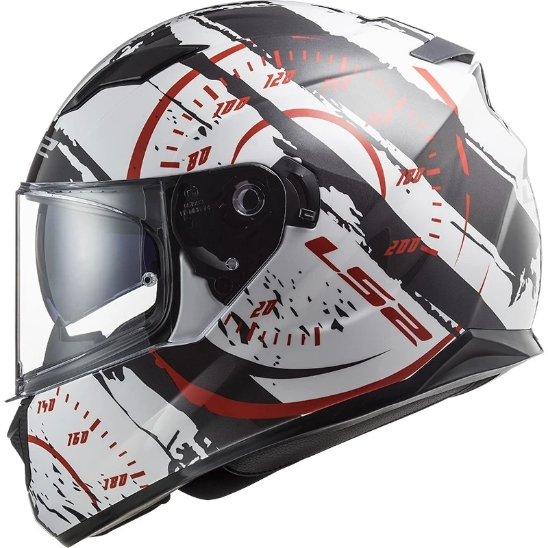 Vollgesicht Motorradhelm Doppelvisier Ls2 FF320 Stream Evo TACHO Weiß Schwarz Rot 7 Vollgesicht Motorradhelm Doppelvisier Ls2 FF320 Stream Evo TACHO Weiß Schwarz Rot – Bild 5