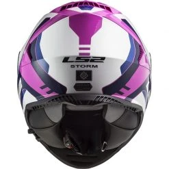 Vollgesicht Motorradhelm Doppelvisier Ls2 FF800 Storm TECHY Weiß Pink -Ls2 Elegant Boutique vollgesicht motorradhelm doppelvisier ls2 ff800 storm techy weiss pink 106687