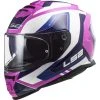 Vollgesicht Motorradhelm Doppelvisier Ls2 FF800 Storm TECHY Weiß Pink -Ls2 Elegant Boutique vollgesicht motorradhelm doppelvisier ls2 ff800 storm techy weiss pink 106690
