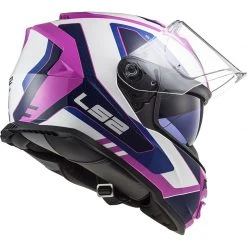 Vollgesicht Motorradhelm Doppelvisier Ls2 FF800 Storm TECHY Weiß Pink -Ls2 Elegant Boutique vollgesicht motorradhelm doppelvisier ls2 ff800 storm techy weiss pink 106691