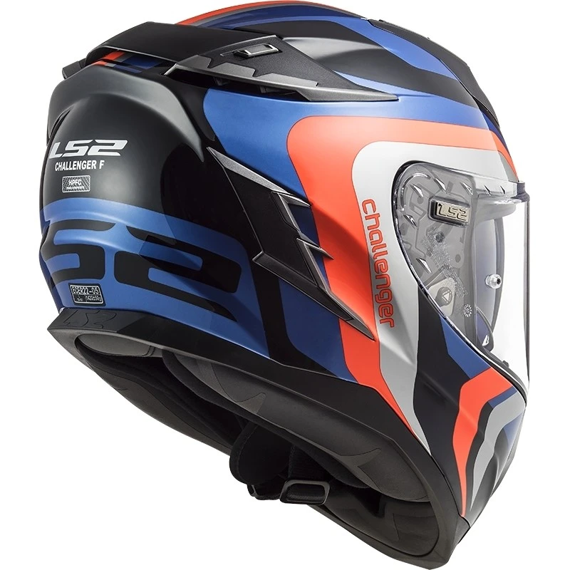 Vollgesichts-Motorradhelm Im HPFC Touring Ls2 FF327 Challenger GALACTIC Blau Orange Fluo 5 Vollgesichts-Motorradhelm Im HPFC Touring Ls2 FF327 Challenger GALACTIC Blau Orange Fluo – Bild 3