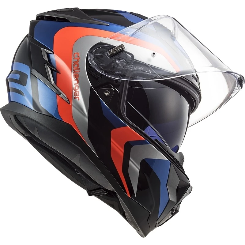 Vollgesichts-Motorradhelm Im HPFC Touring Ls2 FF327 Challenger GALACTIC Blau Orange Fluo 6 Vollgesichts-Motorradhelm Im HPFC Touring Ls2 FF327 Challenger GALACTIC Blau Orange Fluo – Bild 4