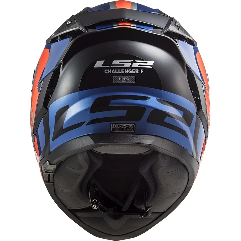 Vollgesichts-Motorradhelm Im HPFC Touring Ls2 FF327 Challenger GALACTIC Blau Orange Fluo 7 Vollgesichts-Motorradhelm Im HPFC Touring Ls2 FF327 Challenger GALACTIC Blau Orange Fluo – Bild 5