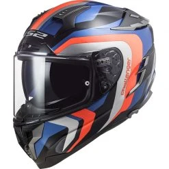 Vollgesichts-Motorradhelm Im HPFC Touring Ls2 FF327 Challenger GALACTIC Blau Orange Fluo