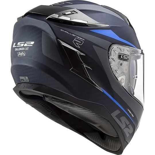 Vollvisier-Motorradhelm Aus Touring Carbon Ls2 FF327 CHALLENGER C Drone Carbon Blau Opak 4 Vollvisier-Motorradhelm Aus Touring Carbon Ls2 FF327 CHALLENGER C Drone Carbon Blau Opak – Bild 2