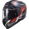 Vollvisier-Motorradhelm Aus Touring Carbon Ls2 FF327 CHALLENGER C Grid Blau Carbon Rot -Ls2 Elegant Boutique vollvisier motorradhelm aus touring carbon ls2 ff327 challenger c grid blau carbon rot 85379