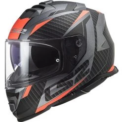 Vollvisier Motorradhelm Doppelvisier Ls2 FF800 STORM Racer Orange Fluo Titanium Matt